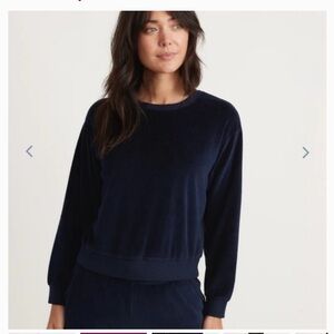 NWT Marine Layer Midnight Velour Sweatshirt Holiday 2022 SMALL orig.$88